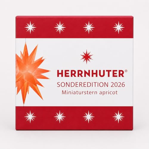 Herrnhuter Sterne Sonderedition 2026 - Miniaturstern apricot - 8cm - indoor - inkl. 3m Kabel - kein Netzteil enthalten