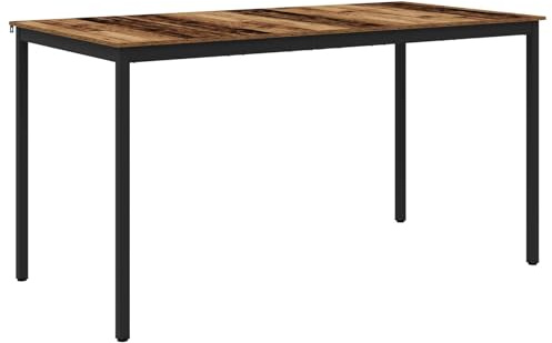 KNERPWD Stehtisch aus Holz, rechteckig | Stabile Metallbeine, einfache Reinigung, einfache Montage, für Küche und Esszimmer