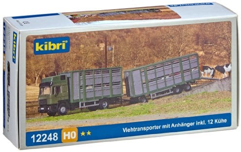 Kibri 12248 - H0 Viehtransporter mit Anhänger