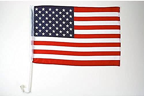 AZ FLAG - Autofahne Usa Vereinigte Staaten - 45x30 cm - Vereinigten Staaten Von Amerika Autoflagge 30 x 45 Cm - Auto Flaggen