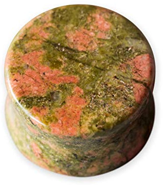 Fly Style 1 Stück Piercing Ohr Tunnel Plug - Ohr Piercings - Earplug Flesh Tunnel aus Mineralien - Piercing Schmuck, Grösse:26 mm, Materialart:Unakit