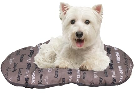 FERPLAST Hundebett & Katzenbett - Klein - Waschbar - Hundekissen - Matte für Hütten, Zwinger & Auto - Flauschig - Relax - 55 x 36 CM, S, BRAUN