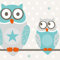 anna wand Bordüre selbstklebend OWL STARS BOYS - Wandbordüre Kinderzimmer/Babyzimmer mit Eulen & Sternen in Türkis-Taupe - Wandtattoo Schlafzimmer Mädchen & Junge, Wanddeko Baby/Kinder