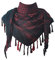 Explore Land Baumwoll-Shemagh Keffiyeh Taktische Wüstenschal mit Quasten für Männer und Frauen – Hals- und Kopftuch, Schwarz und Rot, Einheitsgröße