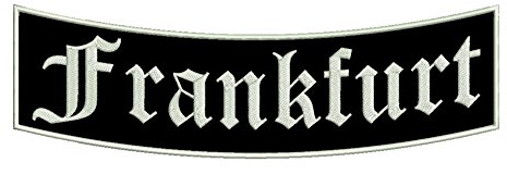 smartoutdoor Aufnäher Frankfurt - EIN unterer Bogen B1 mit ca. 35x11cm - Stadtname - Städtepatch
