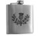Scottish Thistle 6oz Stainless Steel Engraved Hip Flask - Made in Scotland