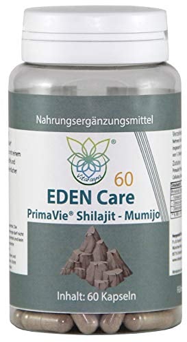 VITARAGNA PrimaVie Shilajit Mumijo 60 Kapseln, Huminsäure und Fulvinsäure aus dem Himalaya - Extrakt ohne Zusatzstoffe wie Magnesiumstearat