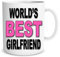 Peachy Antics Tazze da tè e caffè con scritta Girlfriend, regalo di compleanno WSDMUG1601