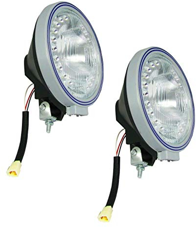 flexzon LED Nebelscheinwerfer, rund, schmal, Blau, 22,9 cm, 2 Stück