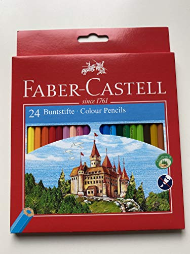 Doppelpack Faber-Castell 111224 - Farbstifte CASTLE Hexagonal, 24er Kartonetui