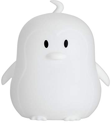 Pauleen 48042 Night Penguin Nachtlicht für Kinder mit Akku LED Kinderzimmerlampe mit Farbwechsel aus BPA-freiem Silikon