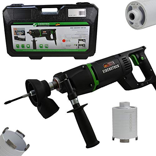 Eibenstock Diamant-Trocken-Kernbohrmaschine EHD 1500 inklusive Staubabsaugung mit Federzentrierspitze & Diamant Dosensenker Typ Matrix Power