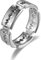 JewelryWe Schmuck Herren-Ring Edelstahl Rasierklinge Aushöhlen Ring für Männer Silber Gold Schwarz Größer 68mm