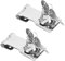 LAErper 2 Pcs Padlock Hasp Staple With Knob Locking Stainless Steel Brushed Heavy Duty Safety Door Clasp Door Bolt Gate Lock Latch/4 Zoll