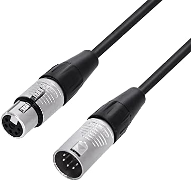 Adam Hall Cables 4 STAR DGH 3000 - Cable DMX REAN XLR de 5 pines hembra a XLR macho de 5 pines, 30 m