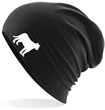 Huuraa Beanie Panther Silhouette Geschenk Black Panther Präsent