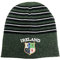 Traditional Craft Beanie-Mütze für Herren, Irland-Flasche, schwarz, Grindle-Streifen, 100 % Polyester, Flaschengrün und schwarz gestreift, Einheitsgröße