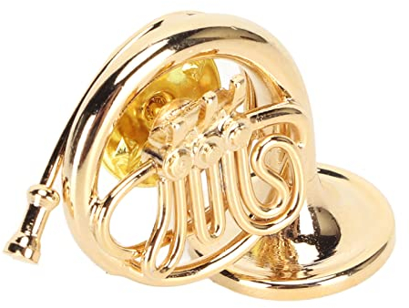 Broche Vetement, Broche Femme Vetement, Broche de Cor Français, Broche d'instrument de Musique Bijoux Simulés Broche Femme Broche Homme pour Veste De Costume, Chemise