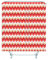 Duschvorhang Retro, Duschrollo für Badewanne Beige Rot Weiss Gewellte Streifen 120x180 Polyester Bad Vorhang Badezimmer Deko
