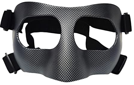 LOVIVER Gesichtsmaske für Nasenschutz Gesichtsschutz, Fußballschutz Basketball Maske, Gesichtsschutzmaske, Nasenschutzmaske für Jugend, Schwarzes Band