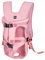 ALLSOPETS Hunderucksack für Mittlere Hunde, Verstellbar und Leicht, Ideal zum Wandern, Radfahren, Reisen und Camping (Pastellrosa, L)