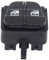 Fensterheber Schalter elektrischer Fensterheberschalter Fensterschalter mit Rahmen Fenstersteuerungsschalter Doppelschalter Druckknopf schwarz vorne für Golf 3 Cabrio für Passat B3 B4