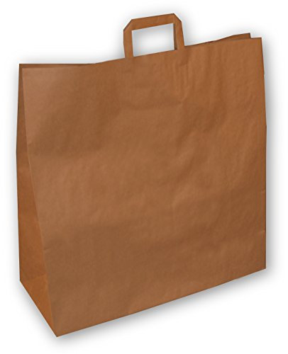 der-verpackungs-profi Nette 150 Papiertragetaschen braun 45+17x48cm große Papiertaschen