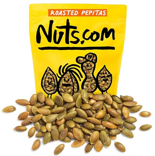 Nuts.com – Roasted Pepitas – 2 Lb Bag, Salted No Shell Pumpkin Seeds, Healthy Snack for Adults & Kids, Rich in Protein, Fiber, Calcium & Potassium – Keto Friendly, Vegan, Gluten-Free & Kosher Pareve