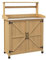 Outsunny Tavolo da giardinaggio, Tavolo Lavoro, Banco da Lavoro Legno, stile rustico, con armadio e ripiani e piano zincato, antiscivolo in legno abete pre-oliato dim. 90,5 x 41 x 124,5 cm Giallo