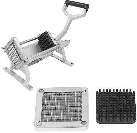 Cuchilla para Cortar Patatas, Inserciones de Corte de Acero Inoxidable y Conjunto de Cuchilla Perforadora y Bloque de Empuje, Cuchilla de Repuesto para Cortador de Virutas, (6MM)