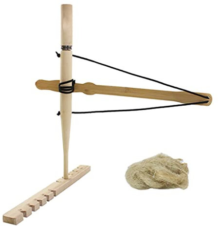 Bow Drill Kit Fire Starter Primitive Wood Survival Practice Friction Fire Tool for Teaching Outward Training Light Yellow camping gadgets