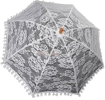 FACAILUO Lace Parasol Elegant Lace Umbrellas for Outdoor Party Photo Props Decorative Parasol Lacework Umbrellas for Garden