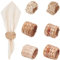 PH PandaHall 6 Stile Rustikale Serviettenringe Bauernhaus gewebte Serviettenhalter Runde gewebte Serviettenhalter Herbst Serviettenringe für Thanksgiving Weihnachten Party Tischdekoration 4,5-5x3-5 cm