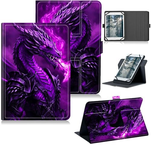 RWUTYTIUL Walmart Onn 2024 8 pouces (modèle: 100135923) Étui de protection universel pour tablette avec support rotatif à 360 degrés avec étui en cuir PU multi-visions