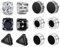 Männer Edelstahl Ohrstecker, 6/8 Paare Magnetische Ohrringe Set Ohrstecker Herren Fake Plugs Edelstahl Ohrringe für Männer Frauen Unisex 6/8/9mm (Schwarz&Weiß Set 6 Paare-A)