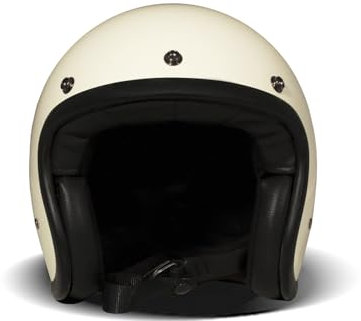 Retro Solid Cream Open Face Helm Jethelm Motorradhelm ECE2206
