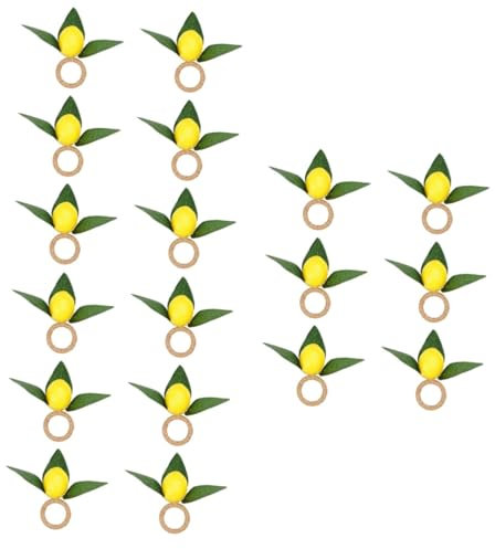 DECHOUS 18stücke Serviettenringe Zitronenform Dekorative Serviettenhalter Für Tischdekoration Hochzeiten Und Besondere Anlässe Robustem Material Verleiht Jedem Tisch Eine Frische Note