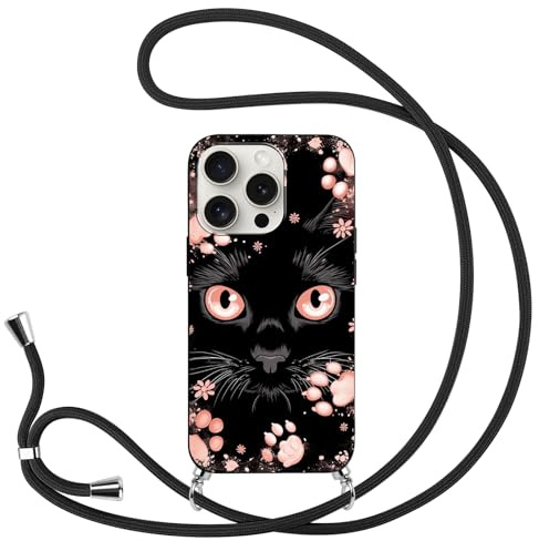 Yimctoie für iPhone 8 iPhone 7 iPhone SE 2022/2020 4.7 Hülle mit Band, Anime Muster Hülle mit Kordel zum Umhängen Weich TPU Silikon Stoßfest Schutzhülle für iPhone 7, Mark