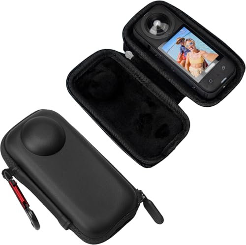 KZIOACSH Case for Insta360 One X/Insta360 X2/Insta360 X3, Full Body Protection Portable Waterproof Shockproof Action Camera EVA Travel Carrying Storage Box Hard Shell, Black