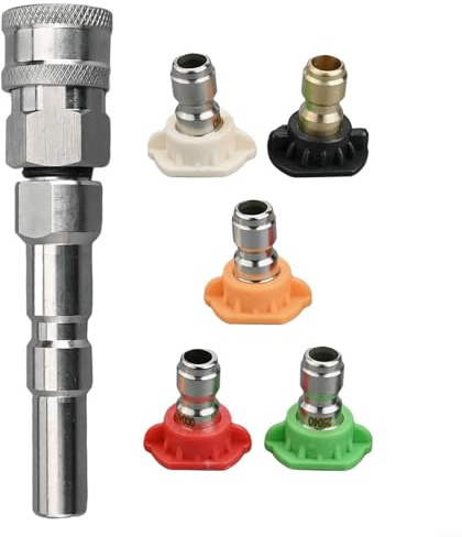 ZWEquipint High Pressure Washer Quick Connect Adapter Kit With 5 Nozzles Stainless Steel 1/4 Inch Connector For Nilfisk For KEW Pressure Washers