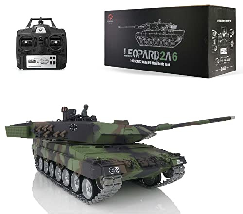 Professional Ver. Henglong 1/16 TK7.0 Customized Leopard 2A6 RC Tank 3889 Metal Truck FPV Recoil