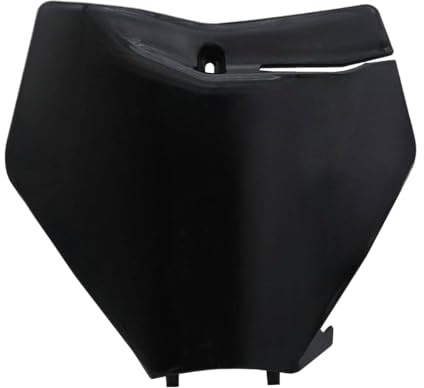 Black White Orange Motorcycle Front Number Plate Plastic Cover Compatible With EXC EXCF SX SXF XC XCF XCW XCFW Models Fits 125 150 250 300 350 450 CC(Black)