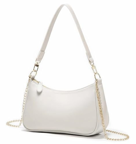 Luxvara Kleine Handtasche Damen, Mini Hobo Bag, Clutch Tote Handtaschen, PU Leder Tasche Damen Schultertaschen, Retro Trendy Handtasche mit Abnehmbare Kette und Schulterriemen für Frauen