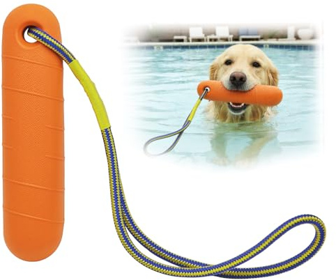 Ourdort Hundespielzeug, Schwimm Spielzeug für Hunde, Orange | Wasserspielzeug für Hund Hundetraining, Interaktives Hundespielzeug, Trainieren und Apportieren im Wasser
