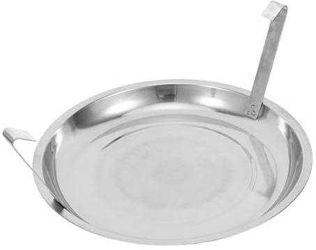 Anneome Charcoal Grill Ash Pan 27cm Metal Ash Tray with Handle for Barbecue Outdoor Cooking