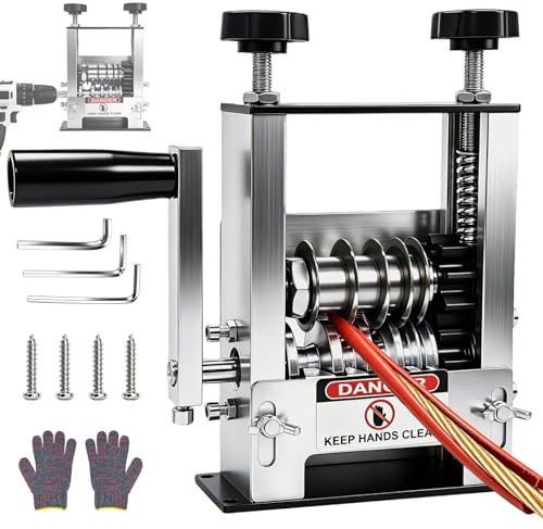 FONCOOD Wire Stripper Machine, 3-17mm Cable Wire Stripper Machine | 6 Channels and 5 Blades, Hand Crank & Electric Drill Operated Cable Stripper for Home Industrial Copper Wire Recycling