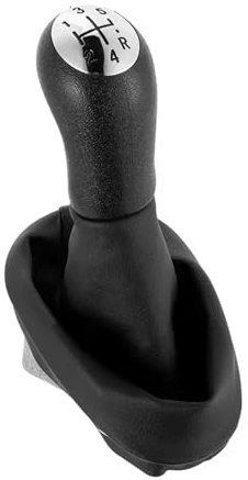 QWQAAB Manuell Schaltknauf Manueller 5 Gang Schaltknauf PU Schaltsack für Renault für Clio II für III für Megane für Scenic Kangoo