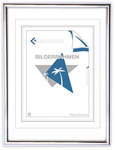 Neumann Bilderrahmen Kunststoffrahmen CLASSIC, 20x30 cm, silber glanz