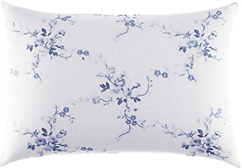 Laura Ashley - Ruffled Throw Pillow, Decorative Home Decor with Envelope Closure (Charlotte Blue, 14 x 20)