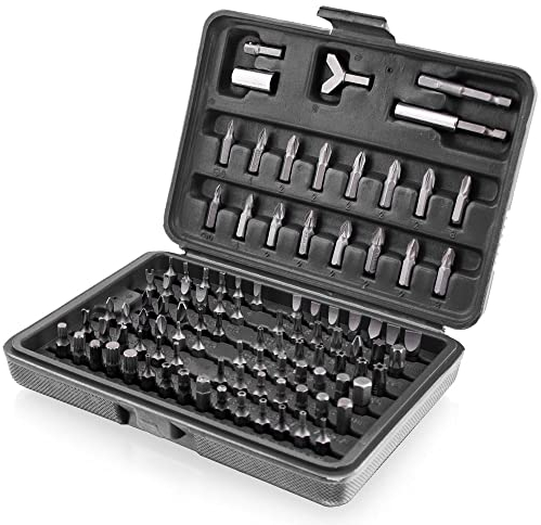 BITUXX Bitsatz 100 tlg Werkzeugkoffer Werkzeug Sechskant Vielzahn Torx Innen Sechskant Steck Nüsse Bits Bit Set